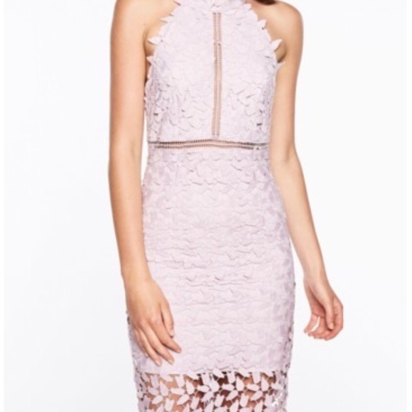 LIGHT PURPLE LACE PANEL DRESS - Picture 3 of 7